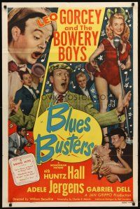 9b136 BLUES BUSTERS 1sh '50 Leo Gorcey and the Bowery Boys, sexy Adele Jergens!