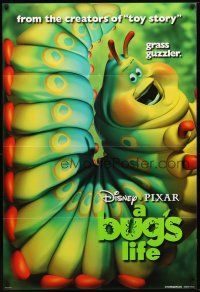 9b165 BUG'S LIFE DS 1sh '98 Walt Disney, Pixar CG cartoon, giant caterpillar!