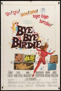 9b173 BYE BYE BIRDIE int'l 1sh '63 cool artwork of sexy Ann-Margret dancing, Dick Van Dyke!