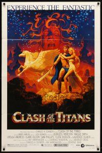 9b196 CLASH OF THE TITANS 1sh '81 Harryhausen, great fantasy art by Greg & Tim Hildebrandt!