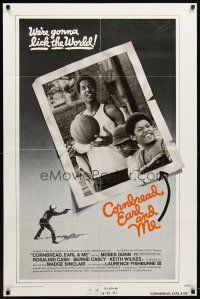 9b207 CORNBREAD, EARL & ME 1sh '75 cool basketball image, young Laurence Fishburne's first role!