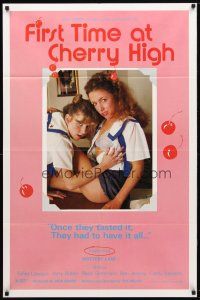 9b311 FIRST TIME AT CHERRY HIGH 1sh '84 school sex, Mystery Lane, Tanya Lawson, Ron Jeremy!