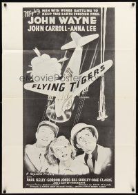 9b317 FLYING TIGERS 1sh R60s John Wayne, John Carroll, Anna Lee, art of WWII airplanes!
