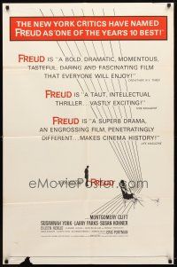 9b334 FREUD 1sh '63 John Huston directed, Montgomery Clift, Susannah York, The Secret Passion!