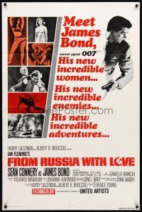 9b338 FROM RUSSIA WITH LOVE 1sh R80 Sean Connery is Ian Fleming's James Bond 007!