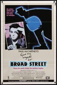 9b354 GIVE MY REGARDS TO BROAD STREET style B 1sh '84 great portrait image of Paul McCartney!