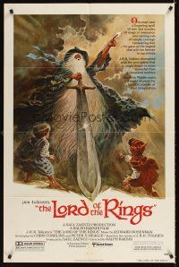 9b534 LORD OF THE RINGS 1sh '78 Ralph Bakshi cartoon, classic J.R.R. Tolkien novel, Tom Jung art!