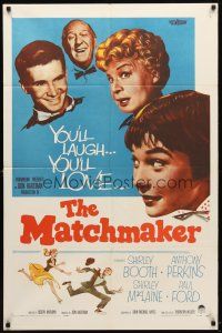 9b575 MATCHMAKER 1sh '58 Shirley Booth, Shirley MacLaine, Anthony Perkins, Paul Ford