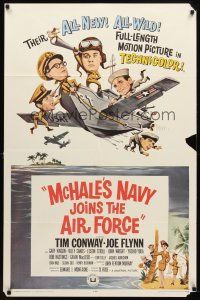 9b579 McHALE'S NAVY JOINS THE AIR FORCE 1sh '65 great art of Tim Conway in wacky flying ship!