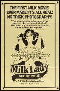 9b582 MILK LADY 1sh 1975 sexploitation, no trick photography, udderly incredible!