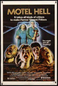 9b603 MOTEL HELL 1sh '80 it takes all kinds of critters to make Farmer Vincent Fritters!