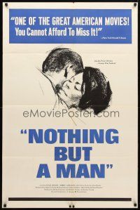 9b645 NOTHING BUT A MAN 1sh '64 Ivan Dixon in Michael Roemer's groundbreaking black romance!