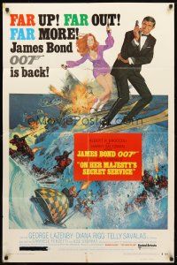 9b657 ON HER MAJESTY'S SECRET SERVICE style B 1sh '69 George Lazenby's only appearance as Bond!