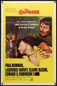9b669 OUTRAGE 1sh '64 Paul Newman as a Mexican bandit in a loose remake of Rashomon!