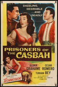 9b708 PRISONERS OF THE CASBAH 1sh '53 dazzling, desirable, and deadly sexy Gloria Grahame!