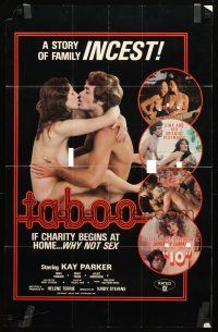 9b872 TABOO 1sh '80 Kay Parker, Mike Ranger, the Ultimate Sin, rated XXX!