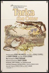 9b880 TARKA THE OTTER 1sh '79 told by Peter Ustinov, cute artwork of woodland critters!