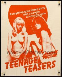 9b888 TEENAGE TEASERS '70s everything goes topsy-turvy with a couple of cheerful girls!