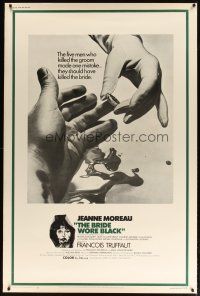 9c400 BRIDE WORE BLACK 40x60 '68 Francois Truffaut's La Mariee Etait en Noir, Jeanne Moreau!