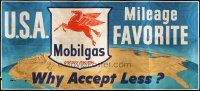 9c060 MOBILGAS billboard '40s cool artwork map of the U.S. & flying horse logo, why accept less?