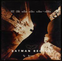 9c492 BATMAN BEGINS bus stop '05 Christian Bale as the Caped Crusader flying w/bats!