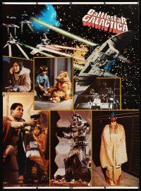 9c330 BATTLESTAR GALACTICA commercial poster '78 Richard Hatch, Dirk Benedict, sci-fi images!