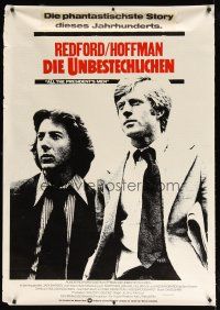 9c318 ALL THE PRESIDENT'S MEN German 33x47 '76 Dustin Hoffman & Redford as Woodward & Bernstein!
