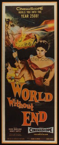 9c033 WORLD WITHOUT END insert '56 sexy Nancy Gates, it hurls you into the year 2508!