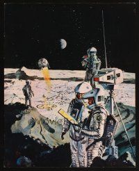 9c100 2001: A SPACE ODYSSEY 3 jumbo stills '68 Stanley Kubrick, art of astronauts by Bob McCall!