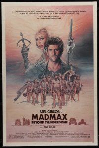 9c020 MAD MAX BEYOND THUNDERDOME 1sh '85 art of Mel Gibson & Tina Turner by Richard Amsel!