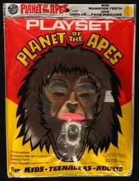 9c045 PLANET OF THE APES mask playset 1974 Charlton Heston, classic sci-fi!