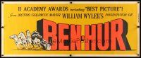 9c378 BEN-HUR paper banner '60 Charlton Heston, William Wyler classic, cool chariot art!