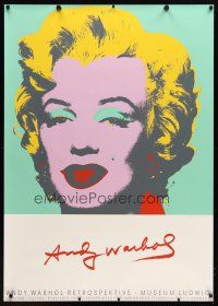 9c359 ANDY WARHOL RETROSPECTIVE 33x47 German art exhibition '89 classic Marilyn Monroe!