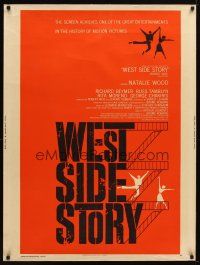 9e017 WEST SIDE STORY pre-Awards 30x40 '61 Academy Award winning classic musical, wonderful art!