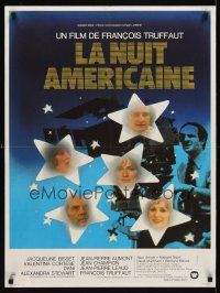 9e165 DAY FOR NIGHT French 23x32 '73 Francois Truffaut's La Nuit Americaine, Jacqueline Bisset!