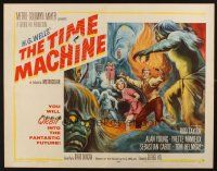 9e057 TIME MACHINE style A 1/2sh '60 H.G. Wells, George Pal, great Reynold Brown sci-fi artwork!