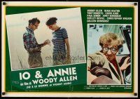 9e141 ANNIE HALL Italian photobusta '77 great close up of Woody Allen & Diane Keaton!