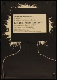 9e249 DIARY OF A CHAMBERMAID Polish 23x33 '65 different Julian Palka art, directed by Luis Bunuel!
