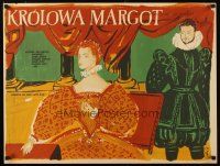 9e266 QUEEN MARGOT Polish 23x33 '57 Jeanne Moreau, completely different art by Antoni Uniechowski!