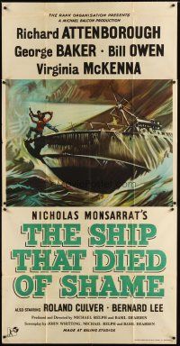 9f248 SHIP THAT DIED OF SHAME English 3sh '55 Richard Attenborough on ship with a mind of its own!