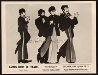 9f207 YELLOW SUBMARINE handbill '69 great cartoon image of Beatles John, Paul, Ringo & George!