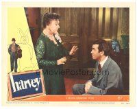 9f127 HARVEY LC #3 '50 great image of James Stewart sitting & smiling at Josephine Hull!