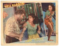 9f128 HELL HARBOR LC R35 steamy tropical island tale, Lupe Velez grabbed by dad Gibson Gowland!