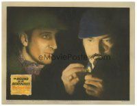 9f130 HOUND OF THE BASKERVILLES LC '39 best c/u of Basil Rathbone as Sherlock Holmes & Dr. Watson!