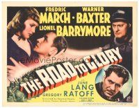 9f089 ROAD TO GLORY TC '36 Howard Hawks, Fredric March, Warner Baxter, Lionel Barrymore, Lang