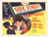 9f090 SIDE STREET TC '50 Farley Granger, Cathy O'Donnell, noir directed by Anthony Mann!