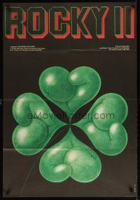 9f431 ROCKY II Polish 27x38 '80 best different art of boxing glove shamrock by Edward Lutczyn!