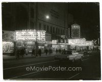 9f247 TIMES SQUARE 8x10 news photo '67 theater fronts on 42nd Street + Hubert's Flea Circus!