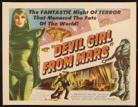 9g118 DEVIL GIRL FROM MARS 1/2sh '55 Earth menaced by fantastic powers, sexy female alien!