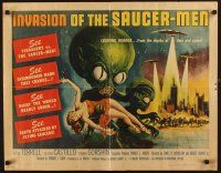 9g119 INVASION OF THE SAUCER MEN 1/2sh '57 classic Kallis art of cabbage head aliens & sexy girl!